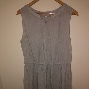 Striped Cotten Drawstring Dress